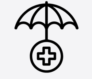 icon of umbrella over a plus sign